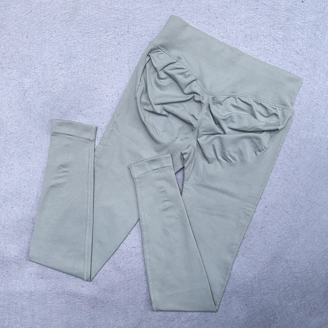 Women’s Ribbed-Waist Yoga Leggings