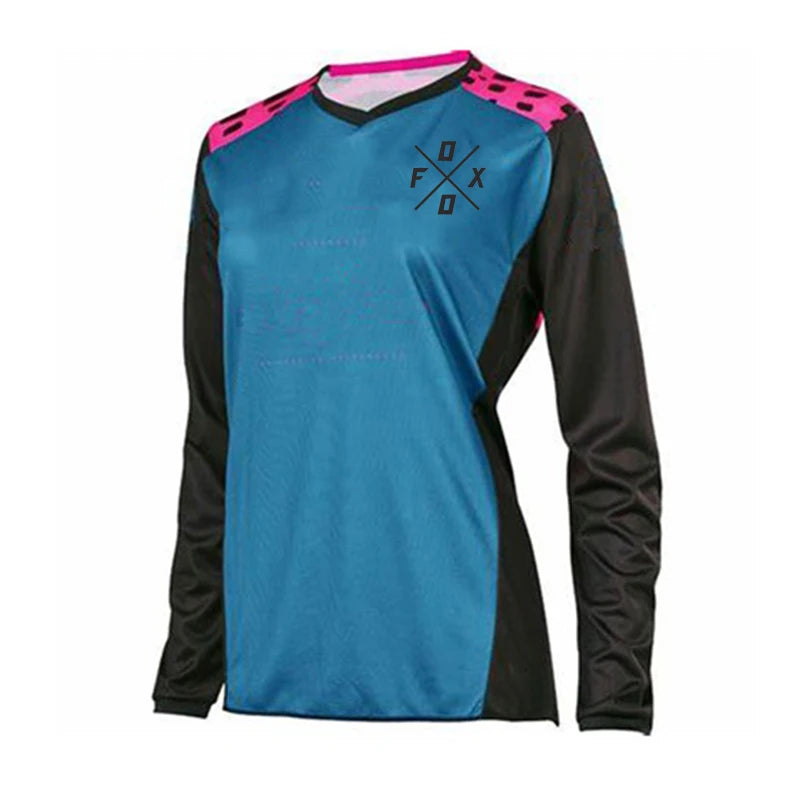 Long Sleeve Graphic Pullover Mountain Bike Jersey for Trail Riding