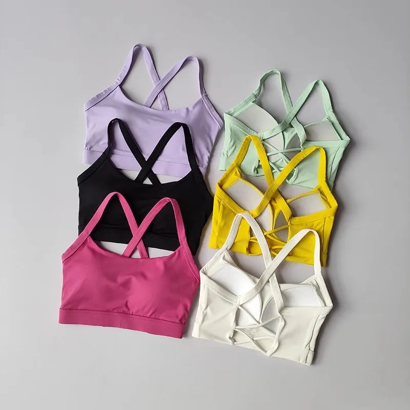 Women's Lace Up Back Sports Bra