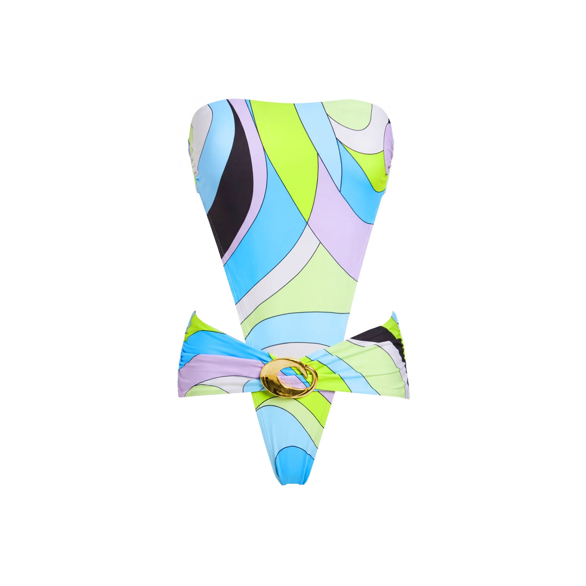 Printed Long Sleeve Swimsuit with Matching Skirt