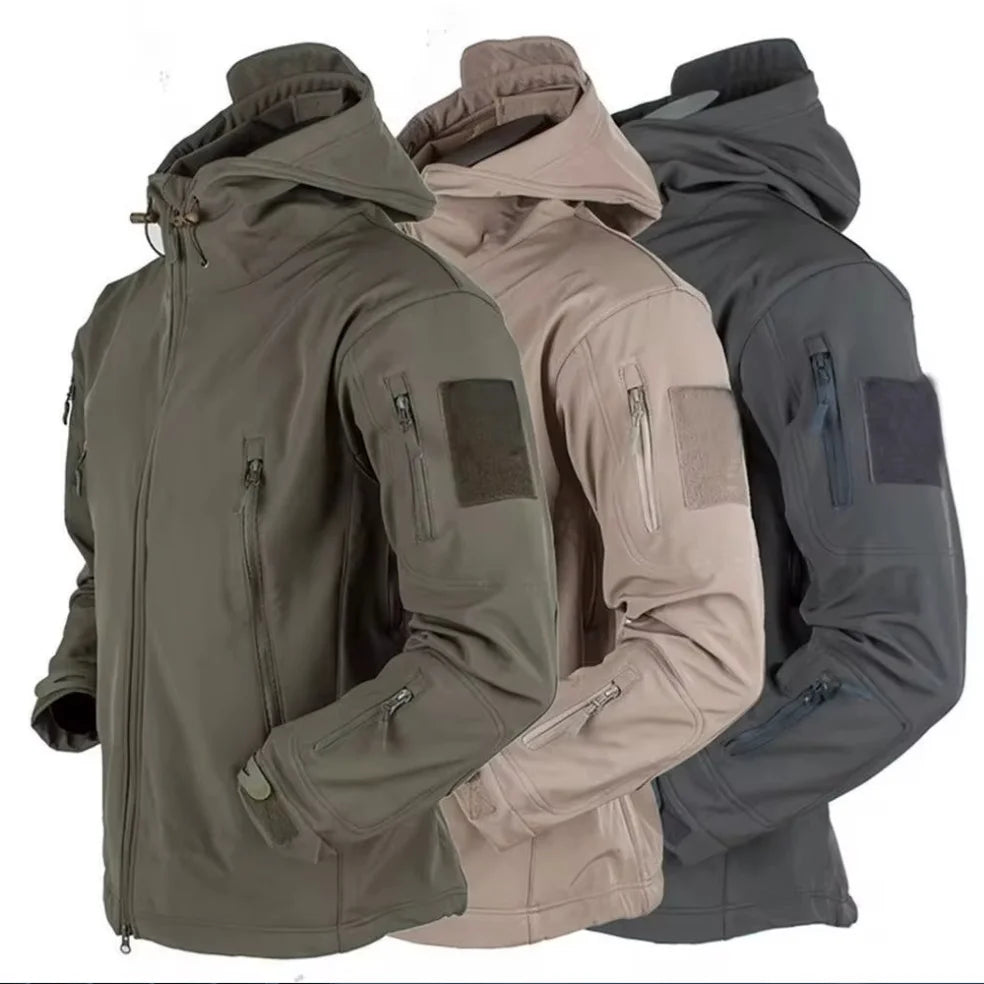 Men's Hooded Zip Front Pocket Jacket