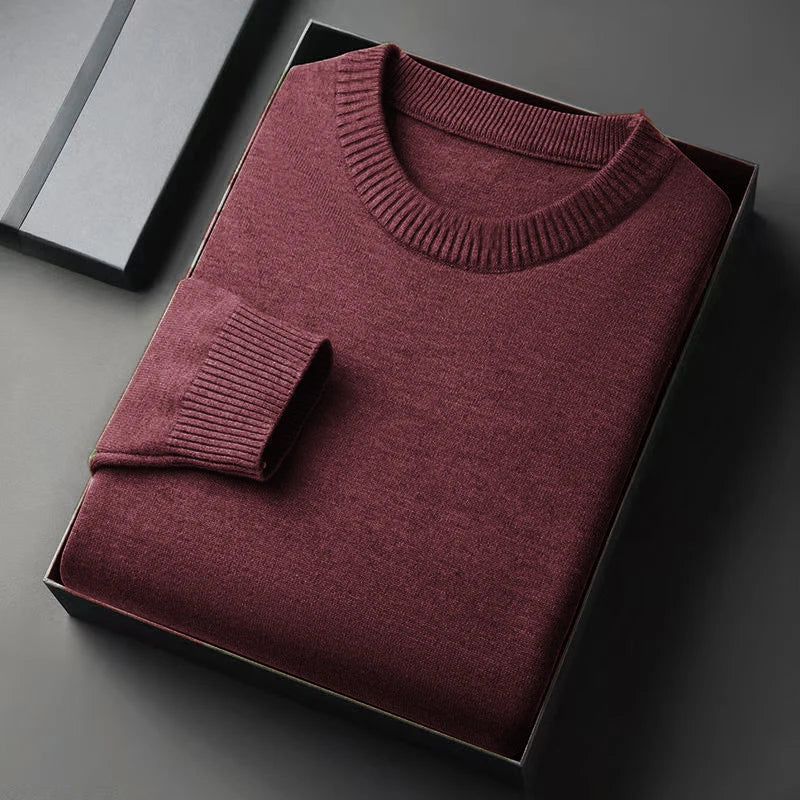 Men's Crew Neck Long Sleeve Knit Sweater