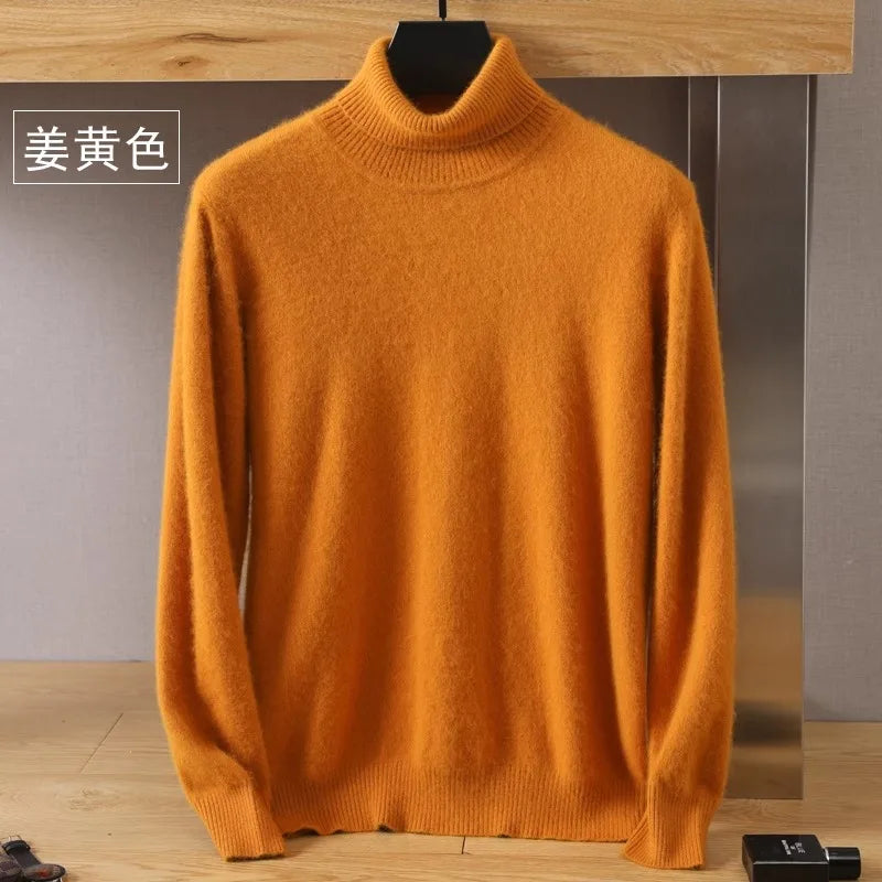Men's Turtleneck Long Sleeve Knit Sweater