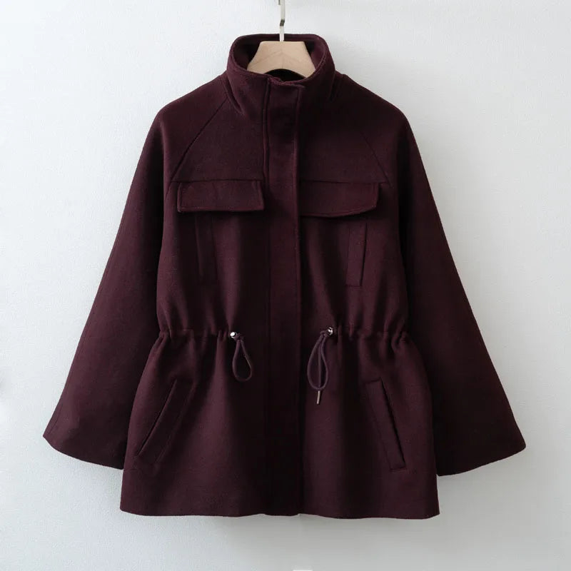 Women's Wool-Blend Zip-Front Jacket