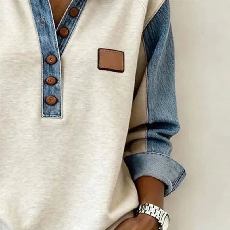 Long Sleeve Casual Pullover Sweatshirt with Original Style Options