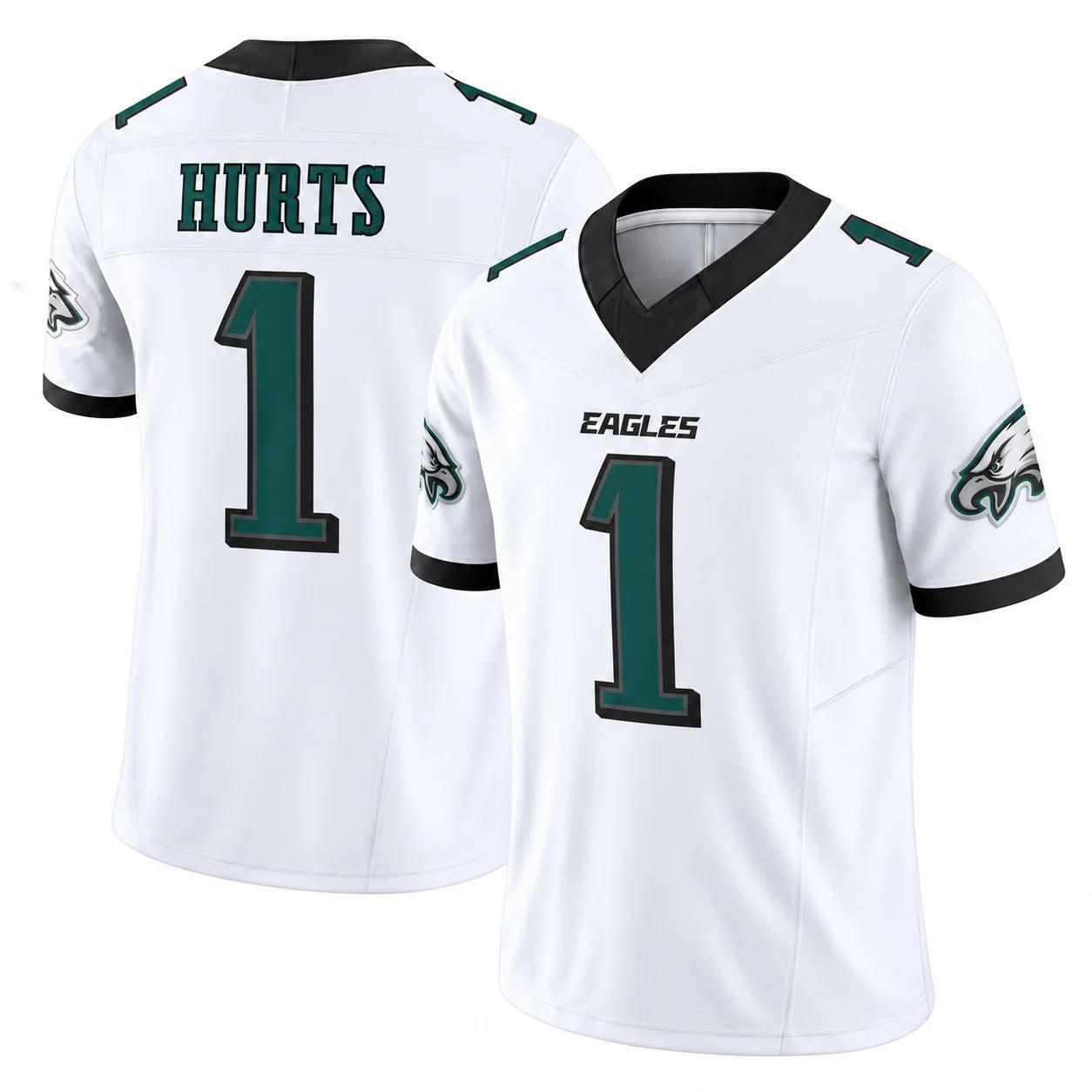 Eagle Graphic Number One Short Sleeve V Neck Sports Jersey