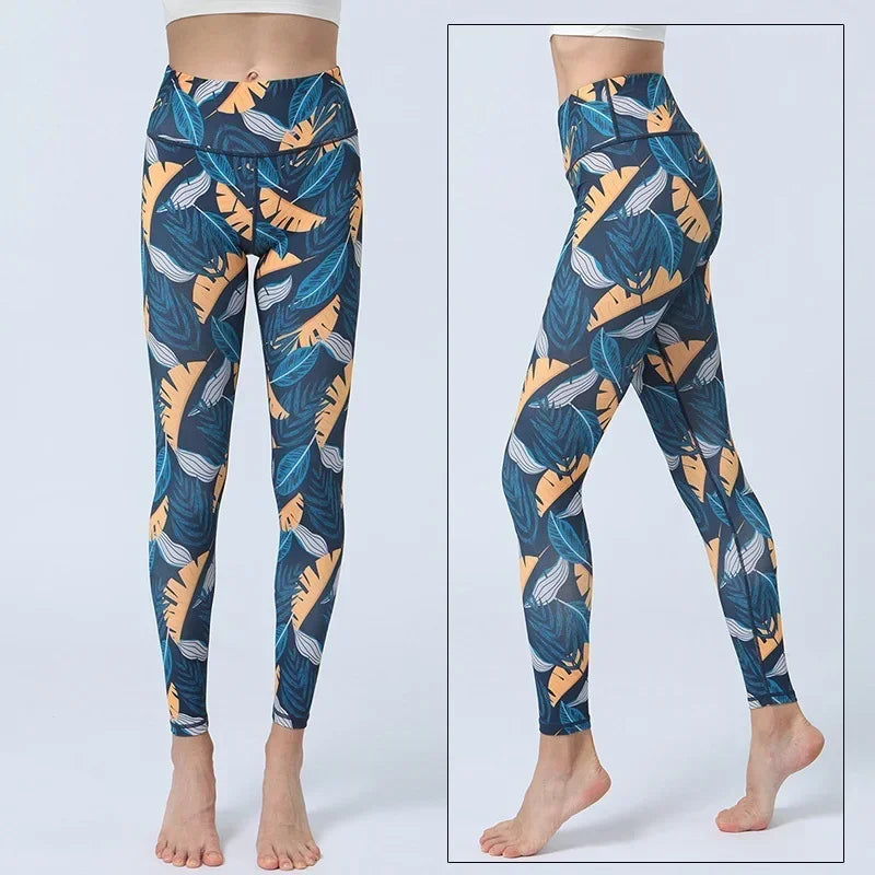 Women's Printed High-Waist Workout Leggings