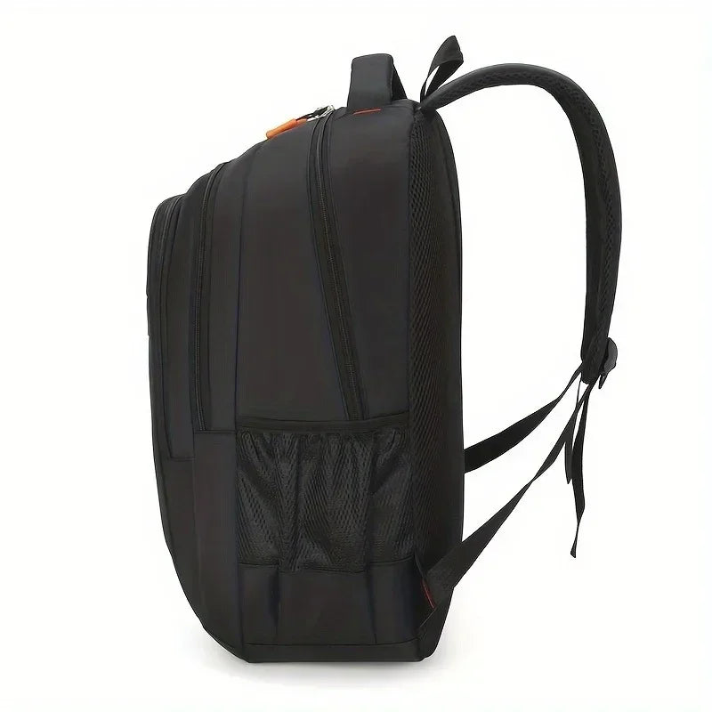 Casual Multi-Pocket Backpack with Contrast Zippers and Adjustable Shoulder Straps