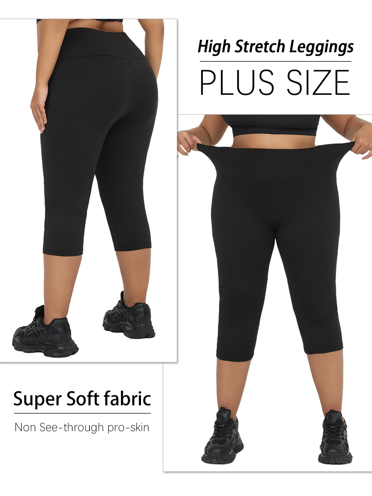 Women's High Waist Capri Leggings For Workout Outfits