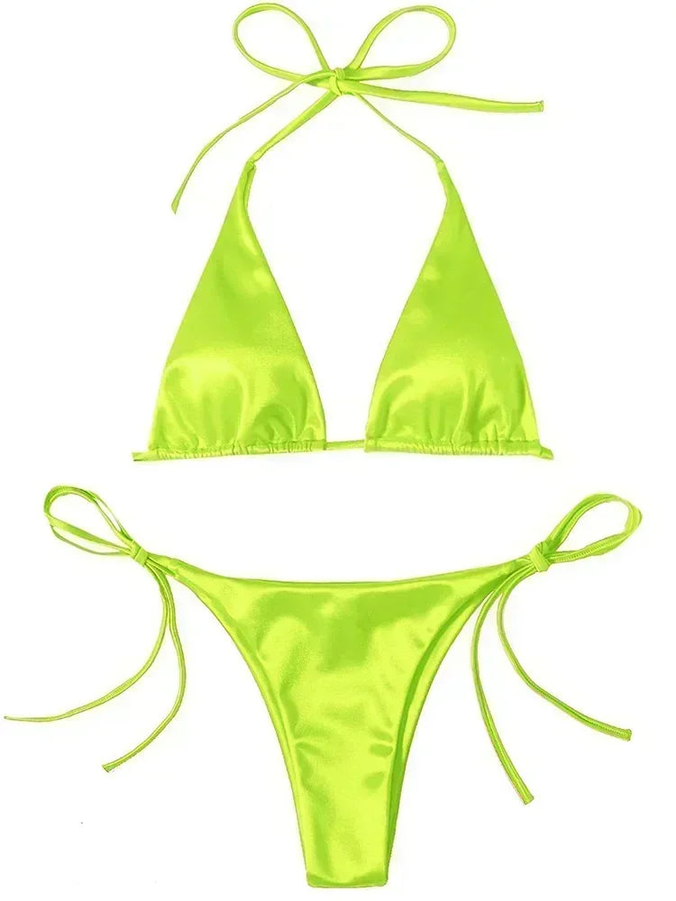 Shiny Halter Bikini