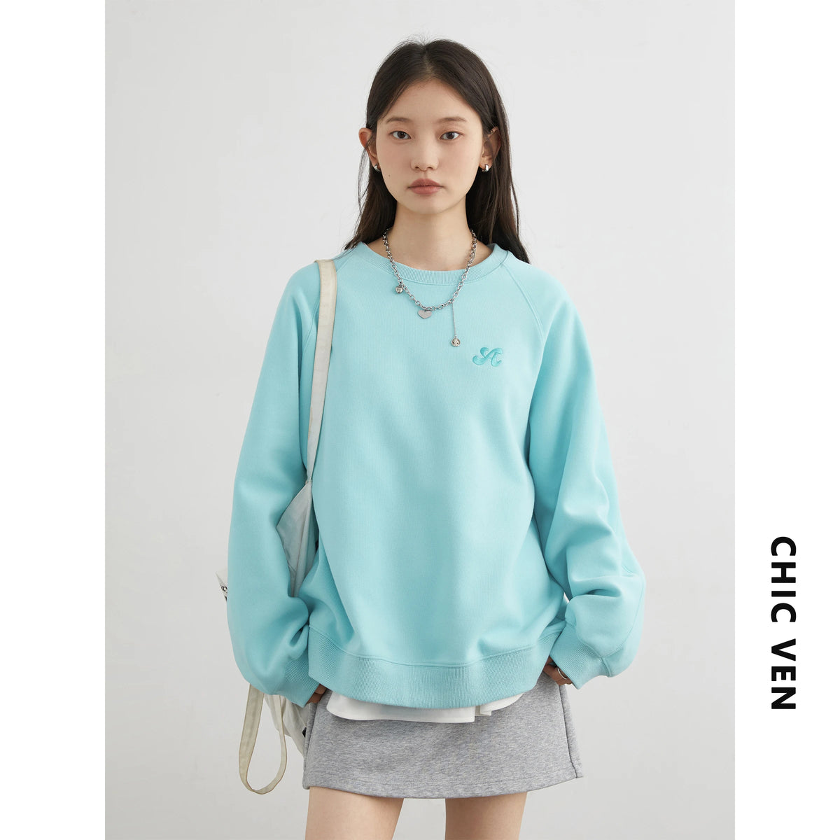 Long Sleeve Casual Pullover Sweatshirt with Original Style Options