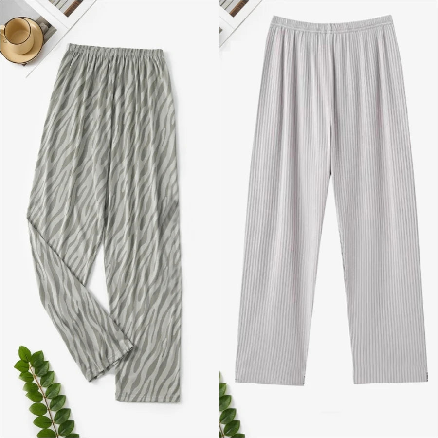 Men's Printed Elastic Waist Straight Leg Lounge Pajama Pants