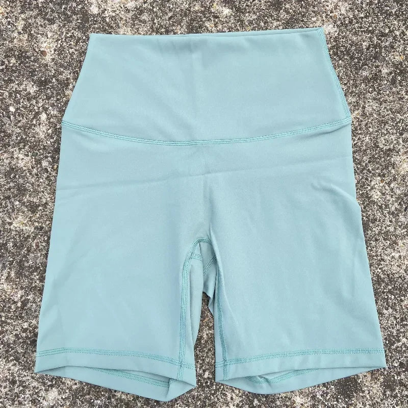 Women's High Waist Nylon Blend Biker Shorts for Yoga and Training