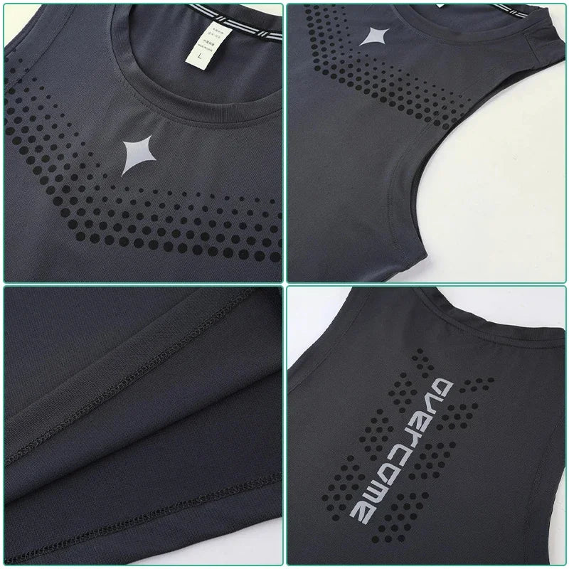 Sleeveless Crew Neck Racerback Running Training Tank Top