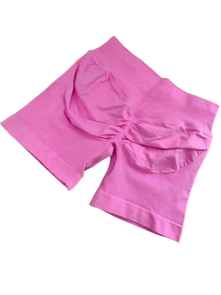 Women's Scrunch Back Nylon Blend Shorts for Yoga and Gym Training