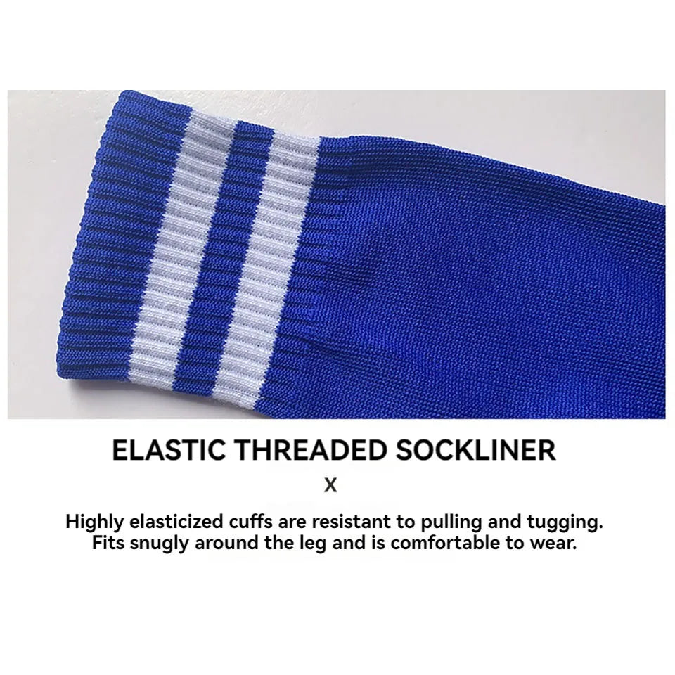 Striped Cuff Football Socks with Adult and Child Size Options