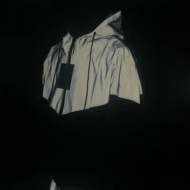 Long Sleeve Casual Streetwear Jacket with Front Closure and Pockets