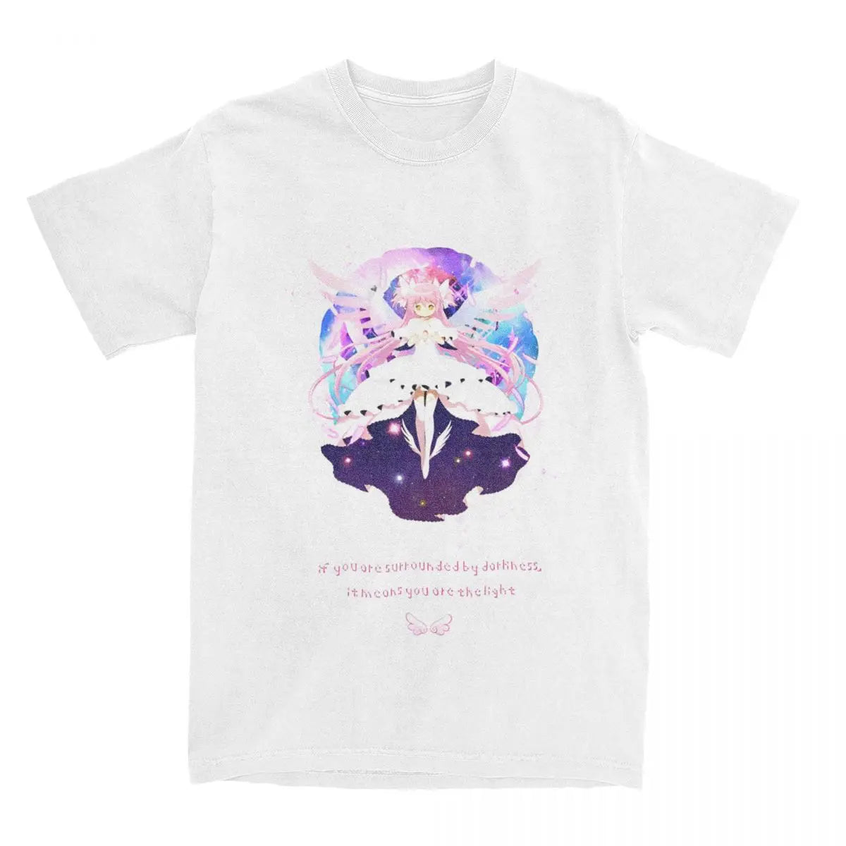 Vintage Madoka Magica Anime Print T-Shirt Soft Breathable Casual Comfortable Pure Cotton Unisex Tops