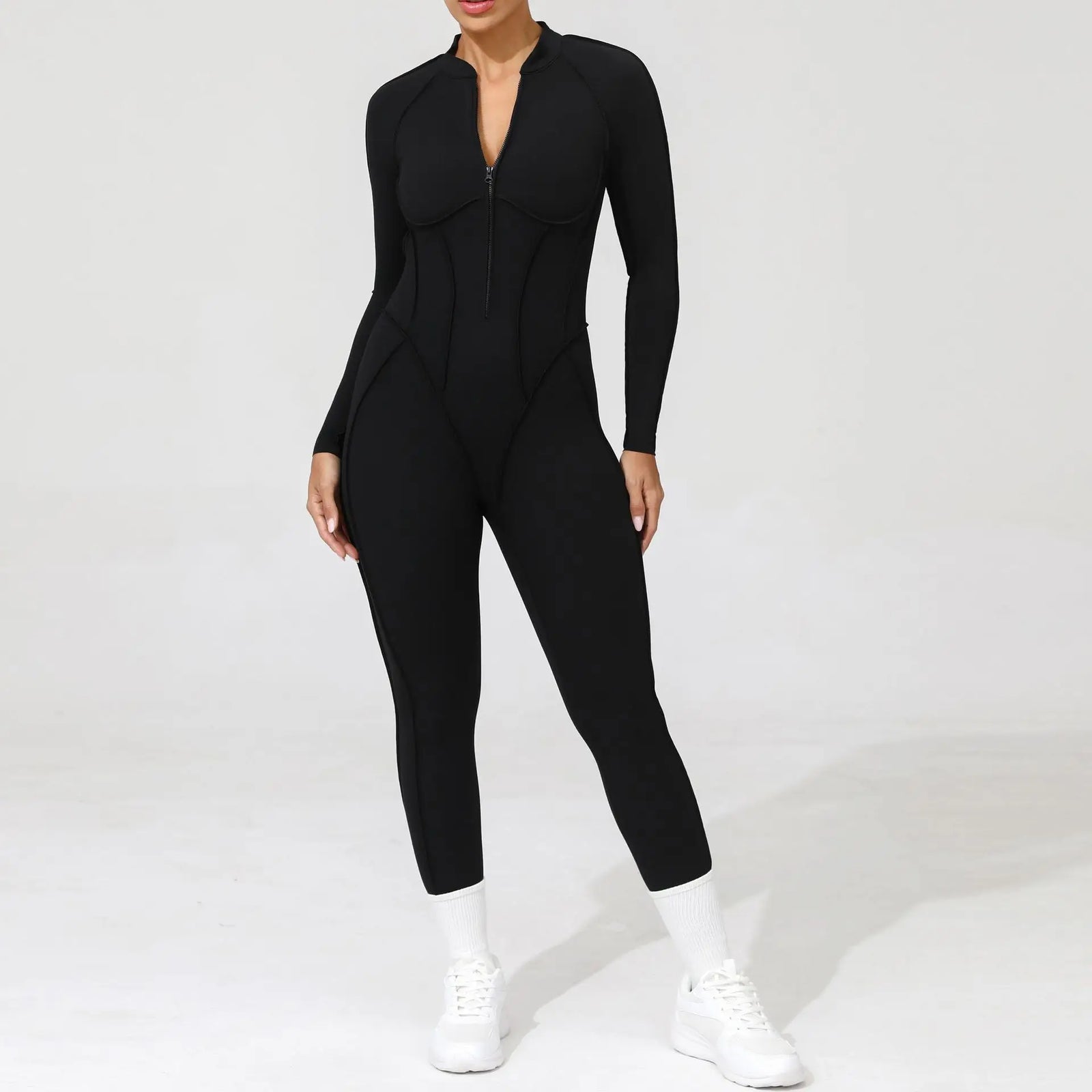 Women's Contoured Workout One Piece with Back Cutout and Multiple Sleeve Styles