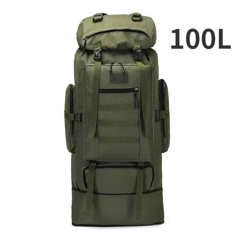 Large Outdoor Backpack with Webbing and Side Compression Straps