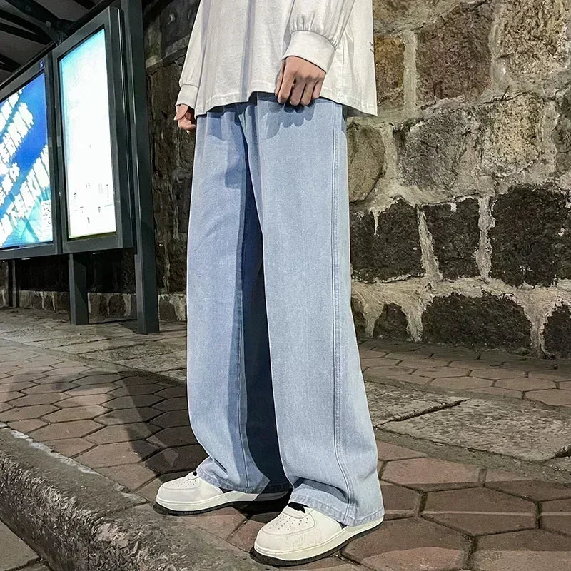 Men's Wide Leg Denim Jeans for Casual Everyday Wear