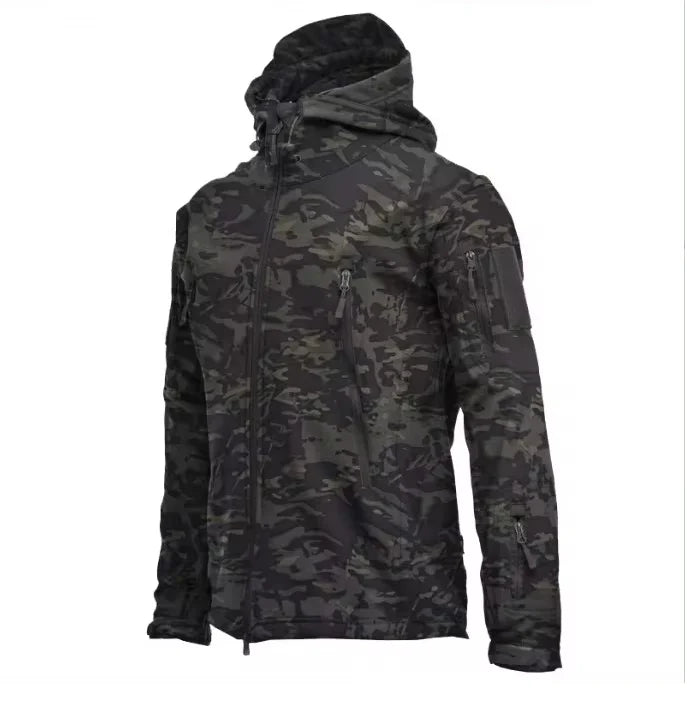Men's Hooded Zip Front Pocket Jacket