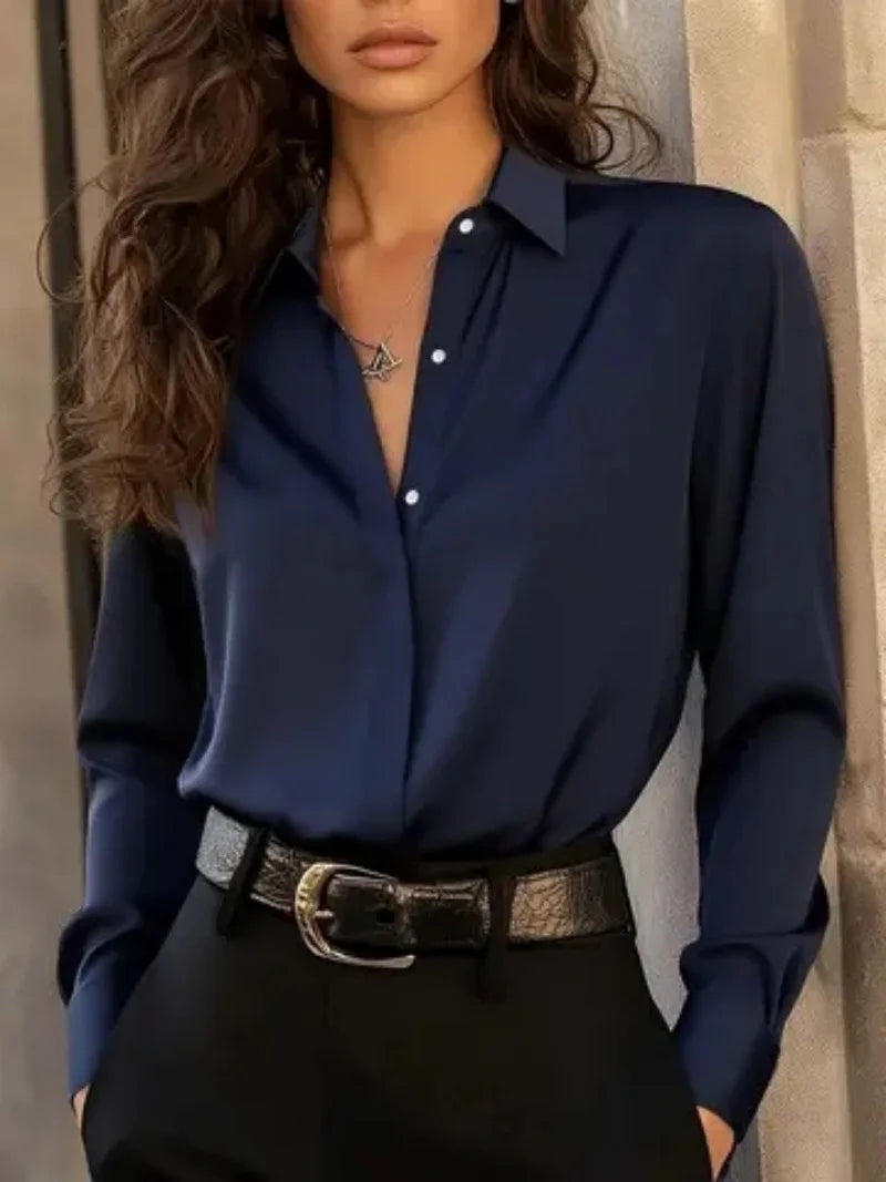 Women's Long Sleeve Button Front Shirt