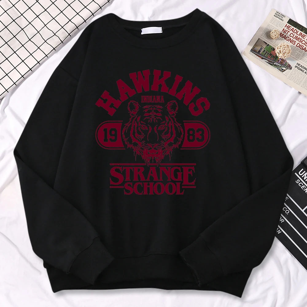 Letter Graphic Long Sleeve Pullover Casual Hoodie for Layering