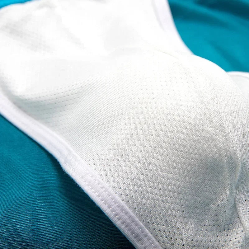 Men's Glossy Solid Split Hem Boxer Style Sleep Shorts