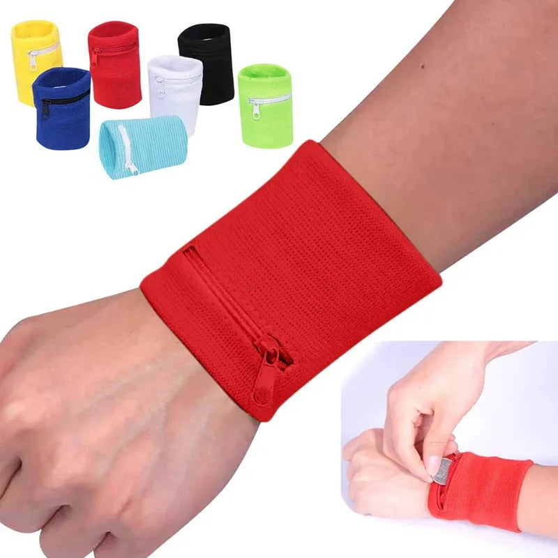 Zippered Wrist Pouch Wallet with Soft Band Shape