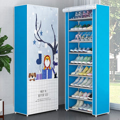 Multilayer Shoe Cabinet Vertical Space Saving Nonwoven Shoes Shelf Organizer Simple Combination Stand Holder Entryway Shoe Rack