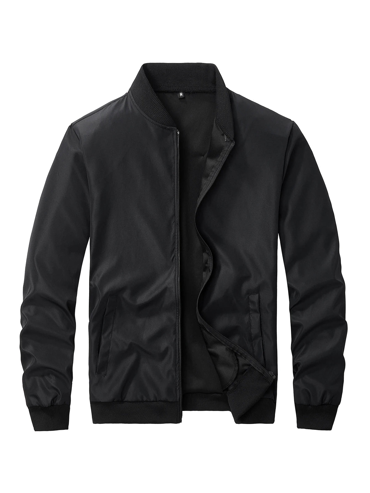 Men's Short Baseball-Collar Zip-Front Jacket