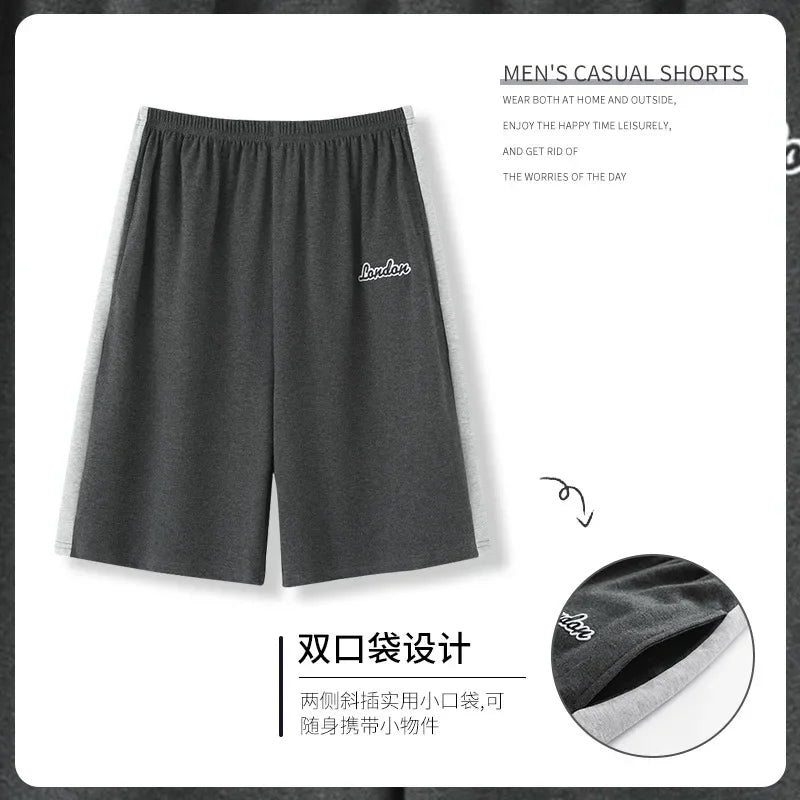 Men's Solid Elastic Waist Pocket Lounge Sleep Shorts with Style Options