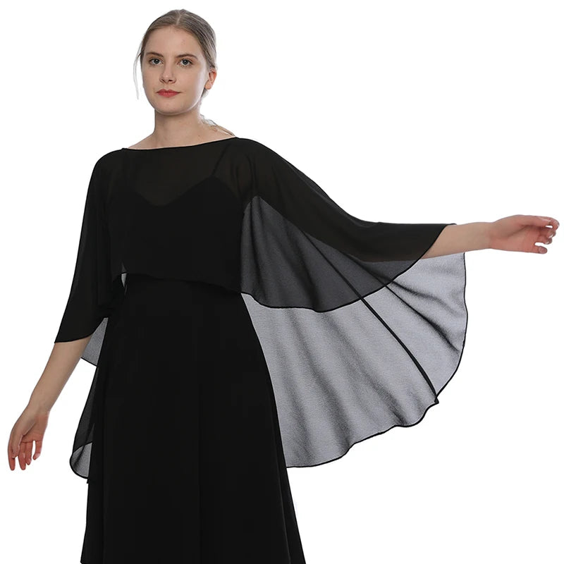 Sheer Long Draped Wrap Scarf for Layering over Outfits