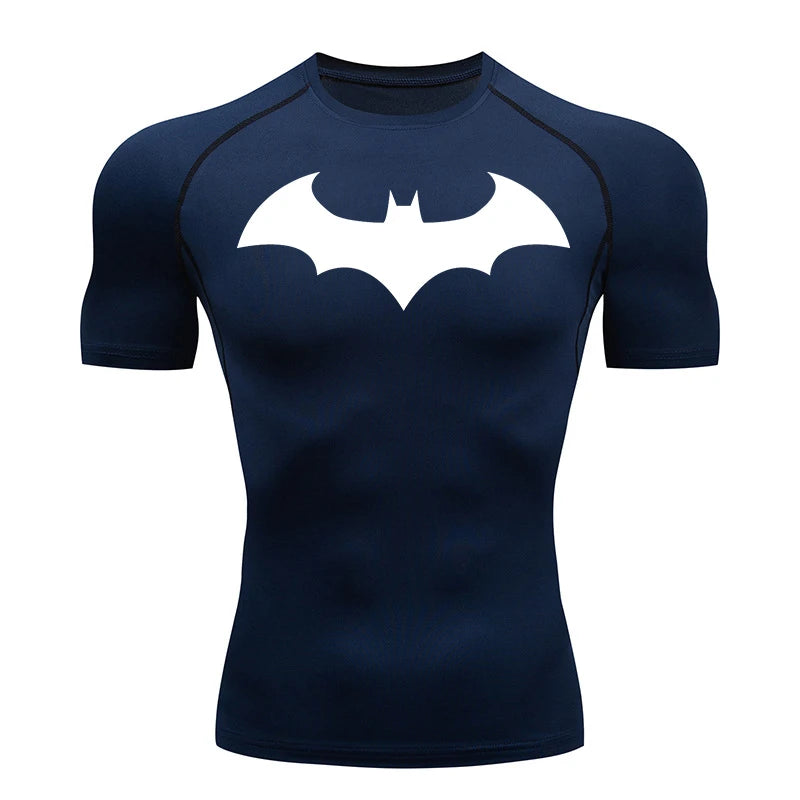 Fitted Crew Neck Short Sleeve Compression T Shirt