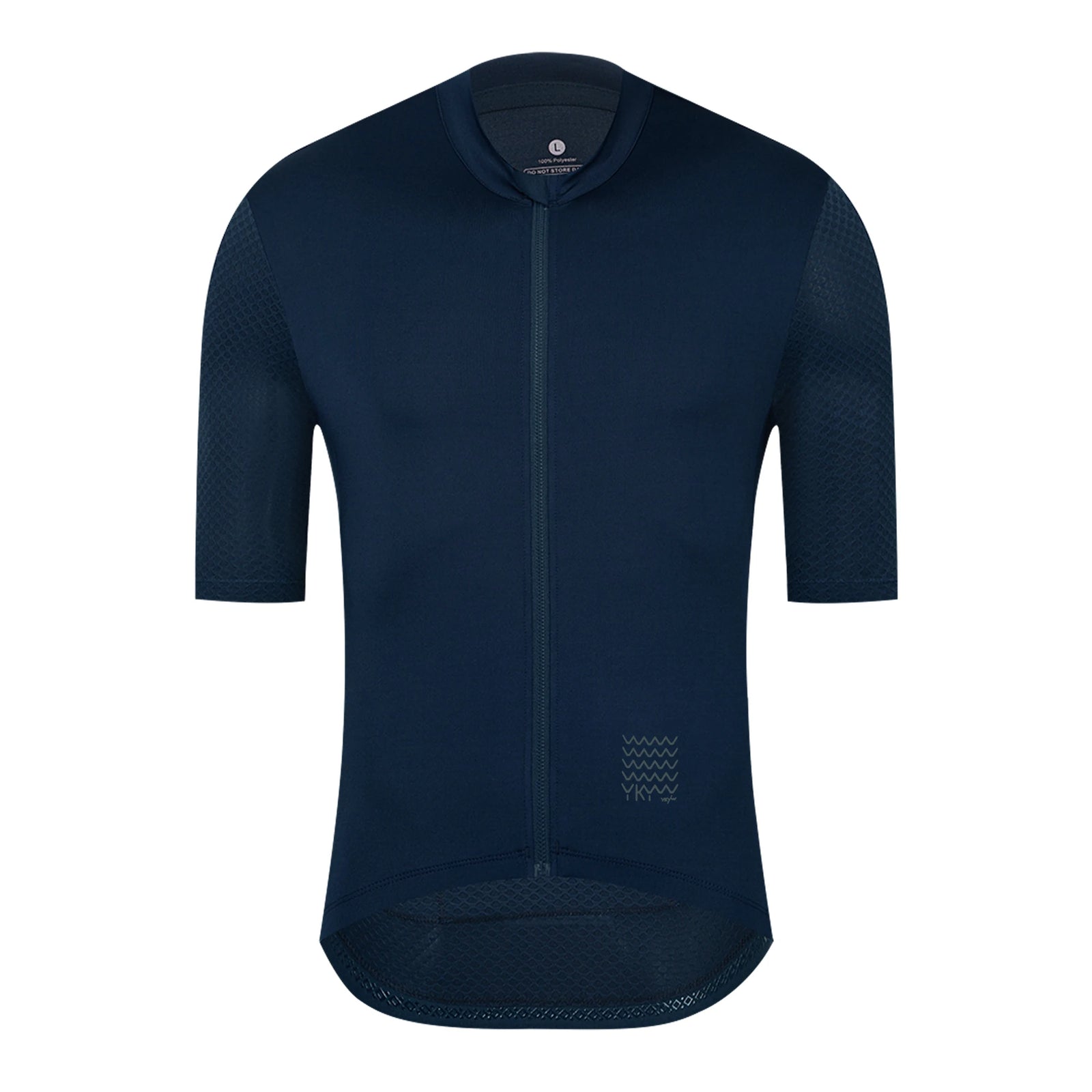 Men's Short Sleeve Full-Zip Cycling Jersey with Rear Storage Pockets