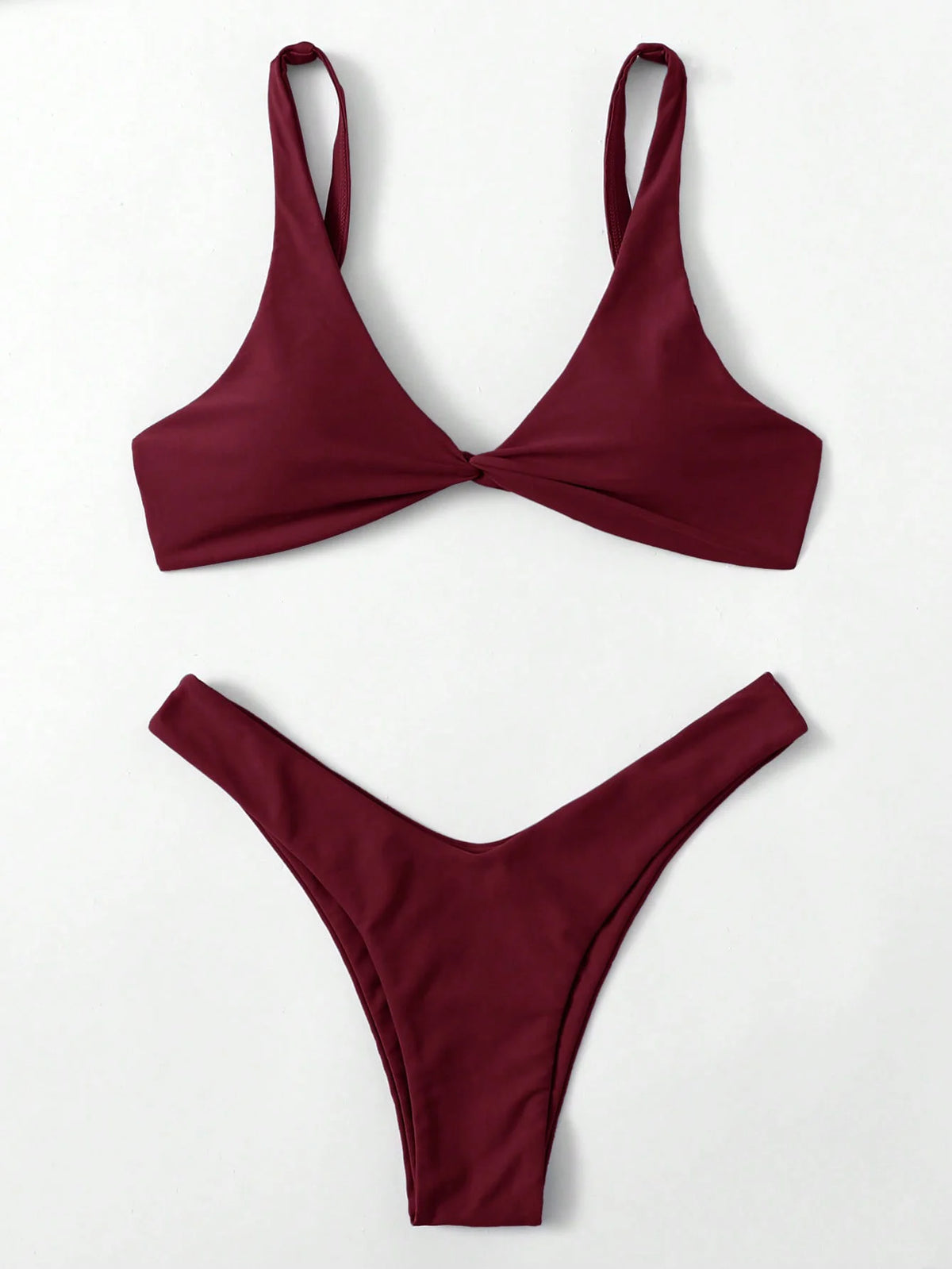 Tie Detail High Leg Bikini