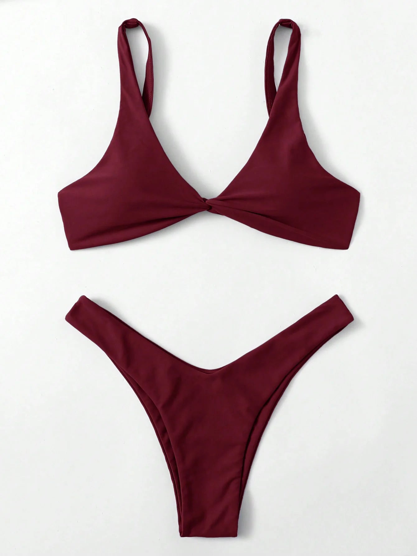Tie Detail High Leg Bikini