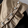 Elegant Dress For Women European Station Light Luxury Beading Lotus Leaf Collar A-shaped Loose Casual Women's Dresses