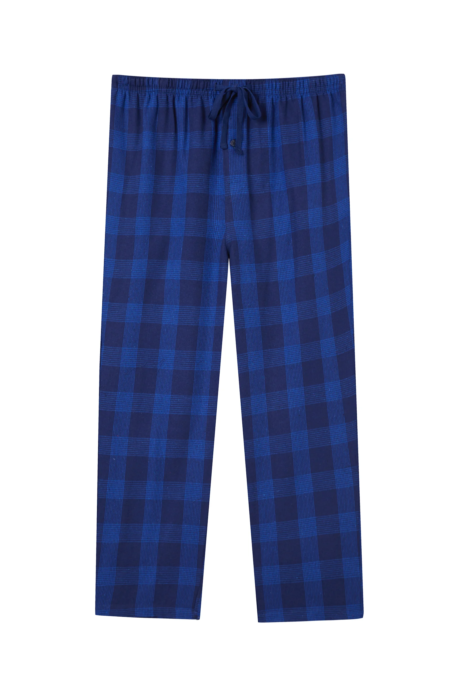 Men's Plaid Elastic Waist Pocket Straight Leg Pajama Lounge Pants