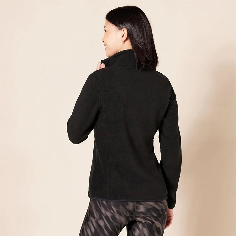 Long Sleeve Full Zip Fleece Outdoor Jacket with Pockets