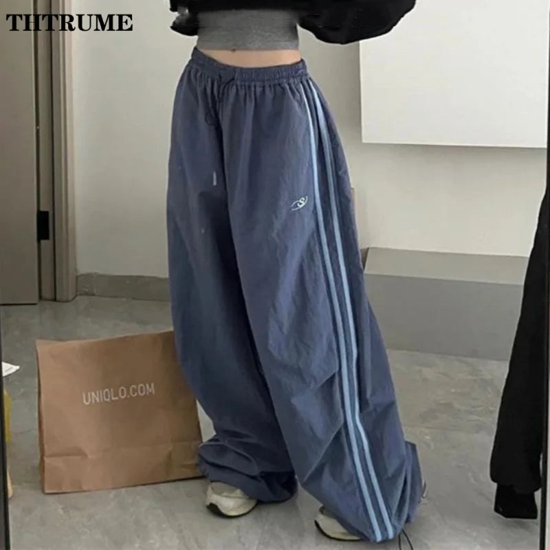Full Length Loose Fit Casual Streetwear Pants with Waistband