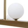 Modern Elegant Linear Pendant Lights Stylish Gold 7-Light Glass Globe Chandelier For Dinning Room Kitchen Island Lighting Fixtur
