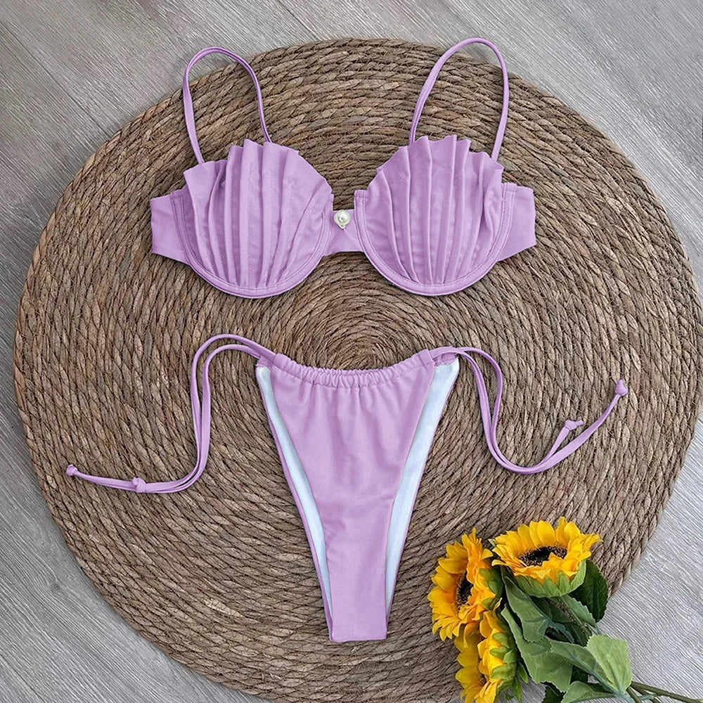 Shell Detail Micro Bikini