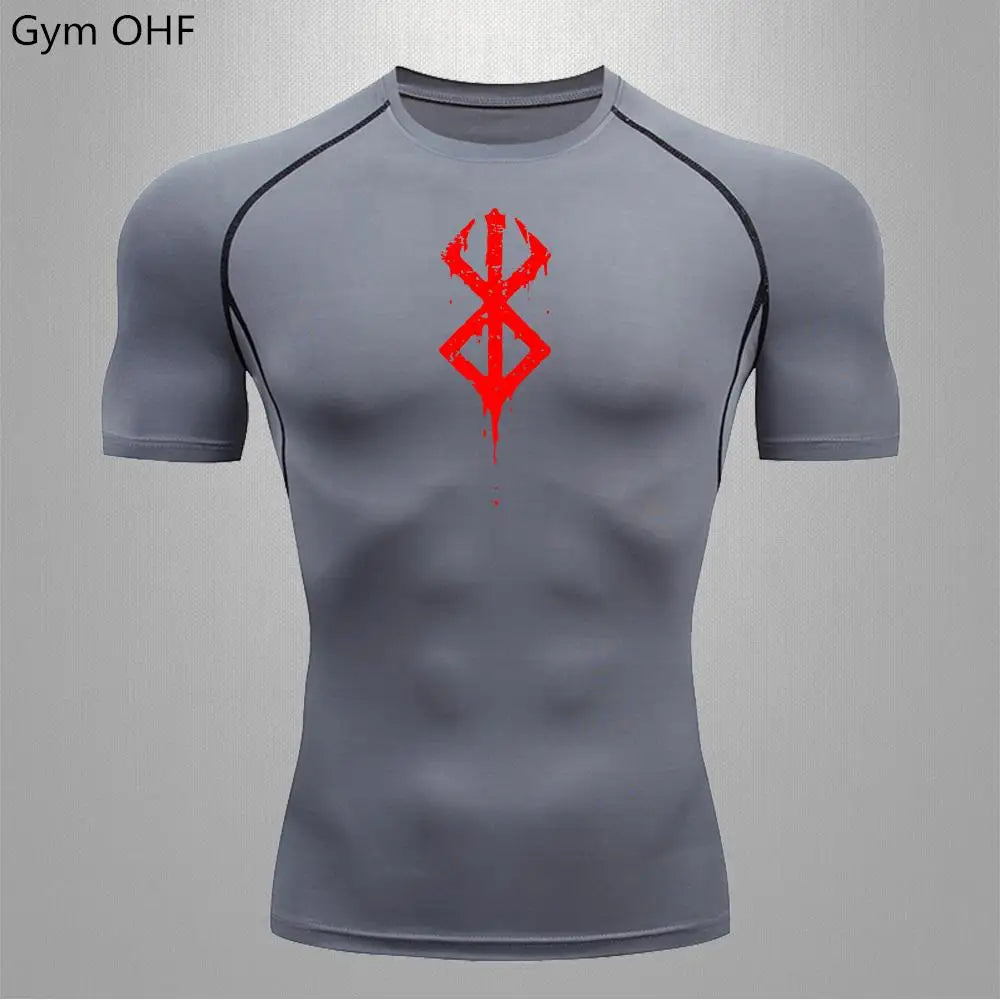 Fitted Crew Neck Short Sleeve Compression T Shirt