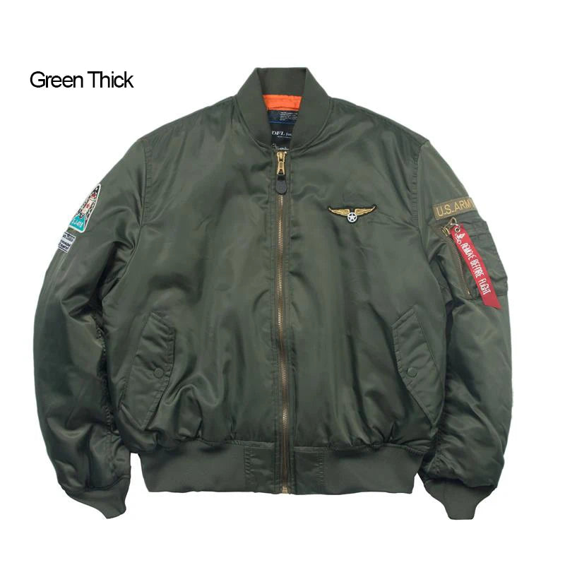 Men's Bomber Jacket Casual Fall Winter Military Jacket and Coats Outwear