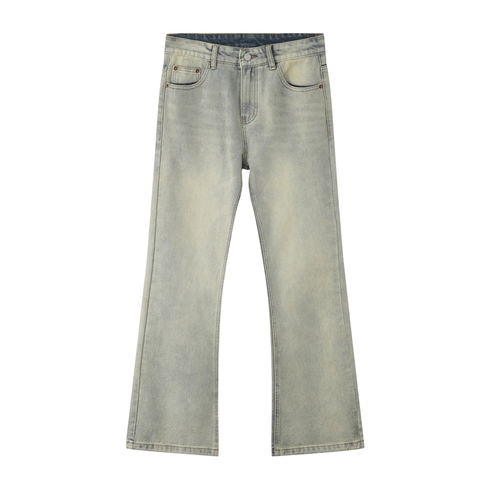 Men's Distressed Flared Denim Jeans for Casual Everyday Wear