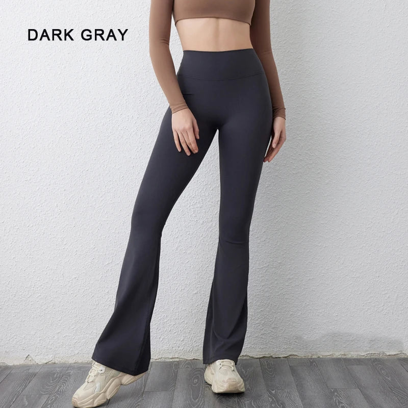 Women's Scrunch V Back Flared Leggings For Workout Outfits