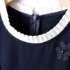 Casual New Lace Collar Ruffle Sleeve Beaded Small Flower Drape Loose Woman's Clothing Latest Fashion