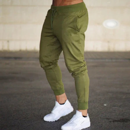 Men's Polyester Full-Length Drawstring Jogger Pants with Contrast Panels for Casual Outfits